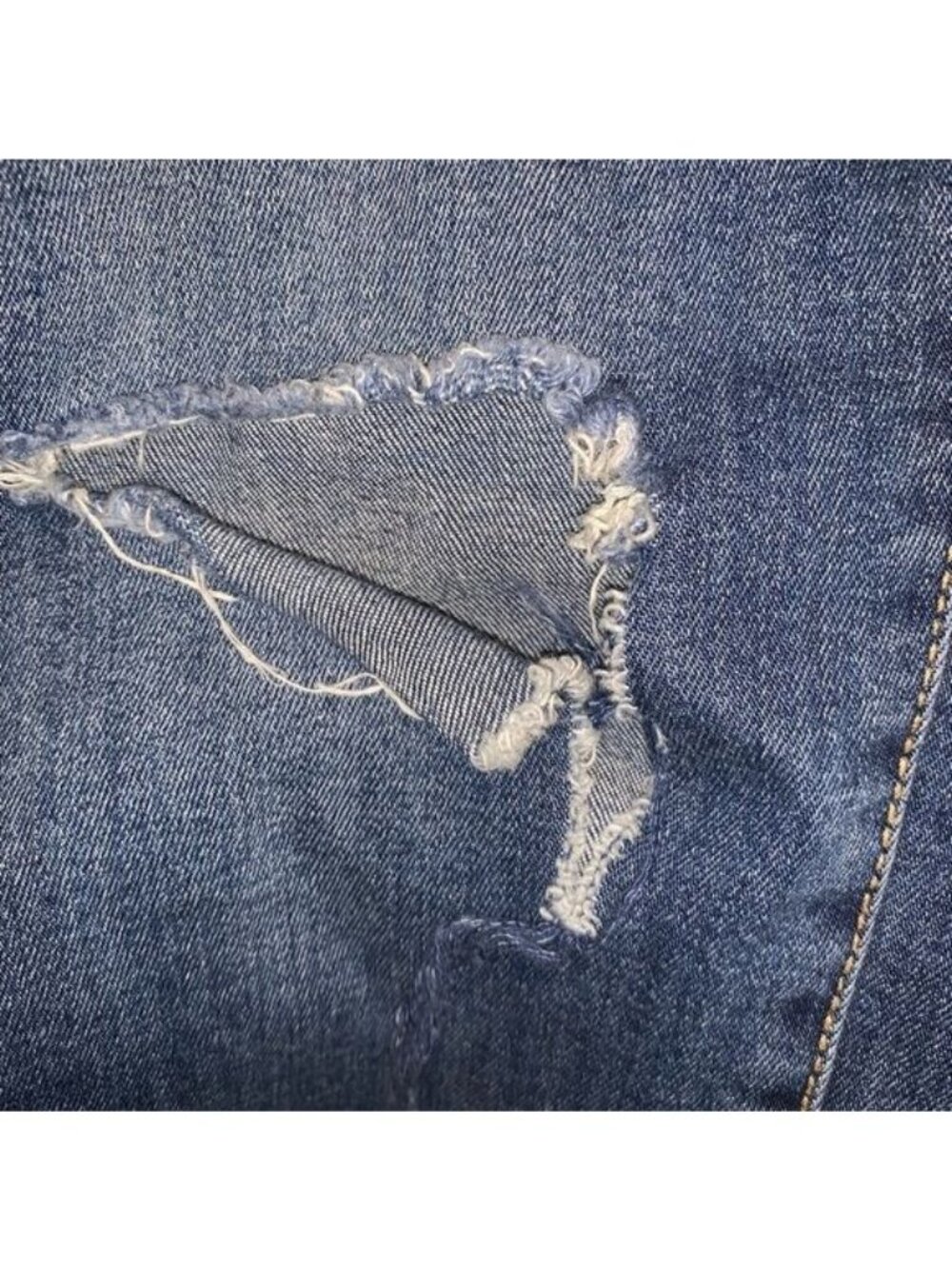 Gap Girlfriend Jeans Womens 8R Distressed Mid-Rise Dark Wash Denim Casual Pants - Picture 6 of 12